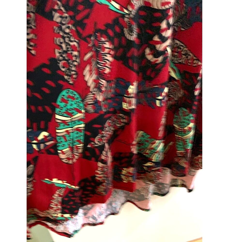 NEW LuLaRoe Tropical CARLY Maxi  Dress Size Small Scoop Neck Multicolor